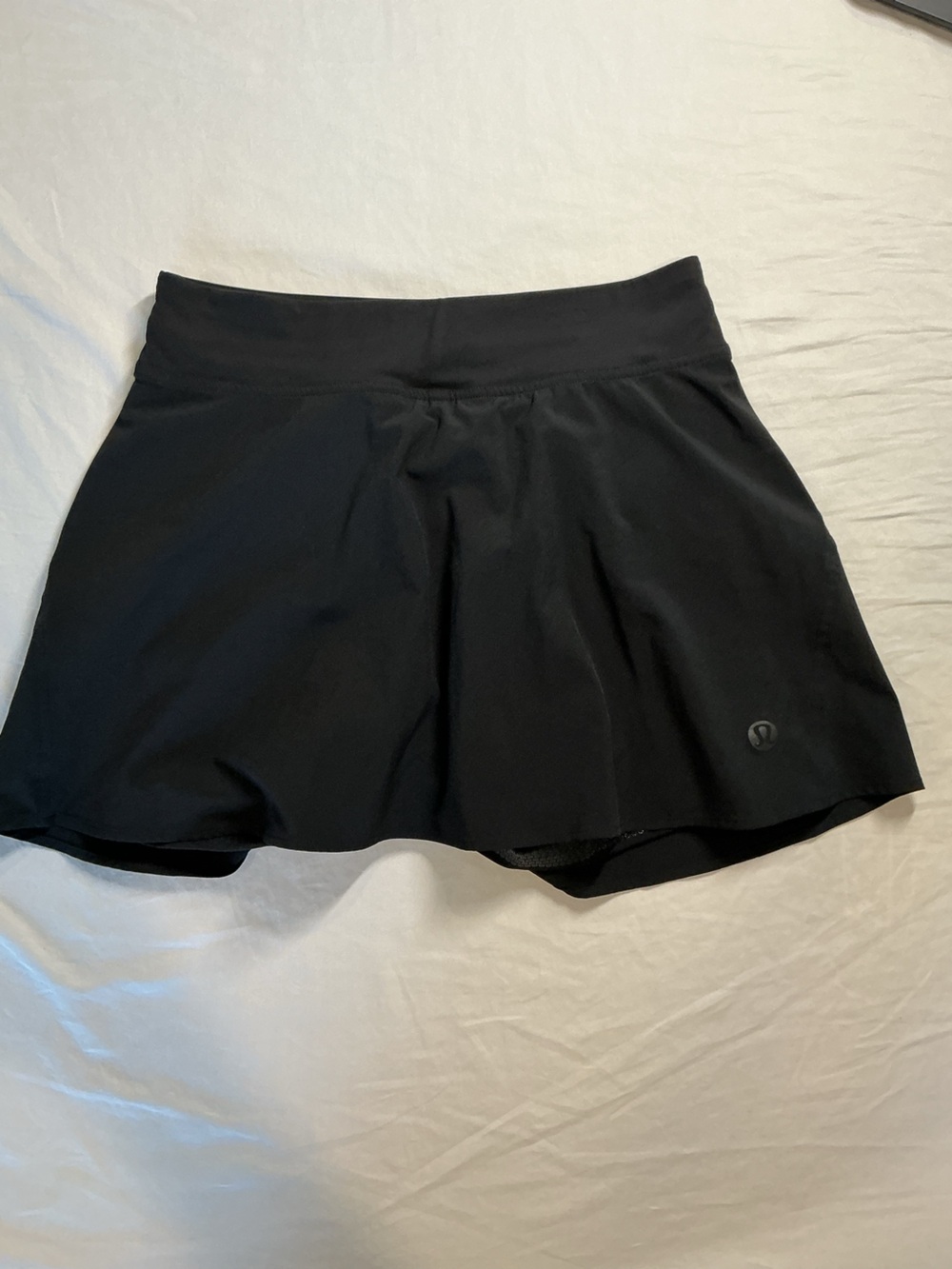 lululemon athletica Black Athletic Skort with Built-In Shorts